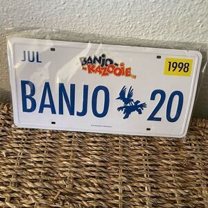 BANJO Kazooie License Plate with stand 1998